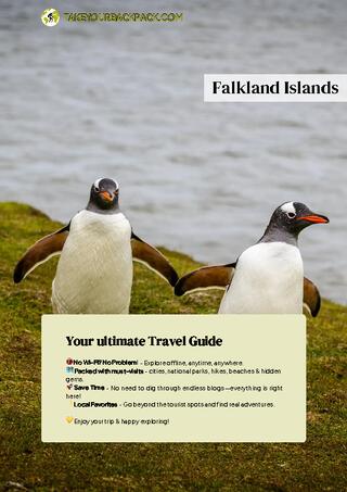 example page 0 from our offline Travel Guide for Falkland Islands